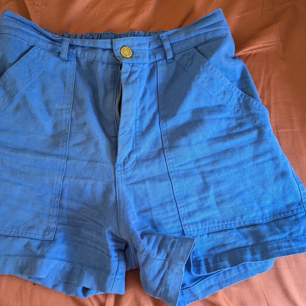 Big Bud Press High Waist Blue Shorts